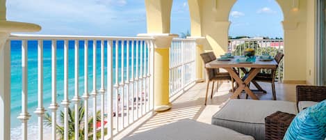 View of the Caribbean Sea from the patio