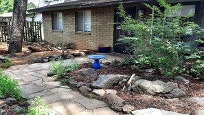 Flagstone walkway to front door.