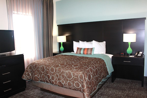 Drift to sleep in a comfortable bed after a wonderful day outside.