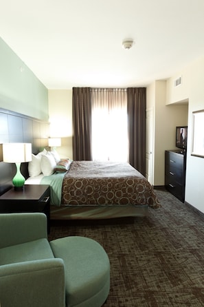 Drift to sleep in a comfortable bed after a wonderful day outside.