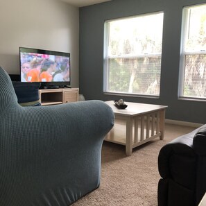 Living Room with 50" HDTV