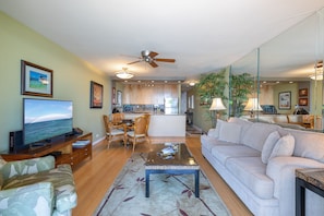 Step in off the lanai to the tranquil living room