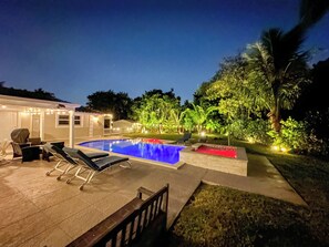 Pool Deck at Night
