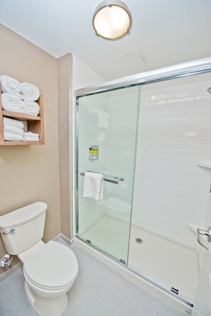 Get ready for your day in the bathroom.