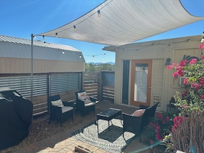 Lots of parking with gate into private patio