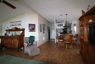 Lakeview from your living room. Water touches the back yard.