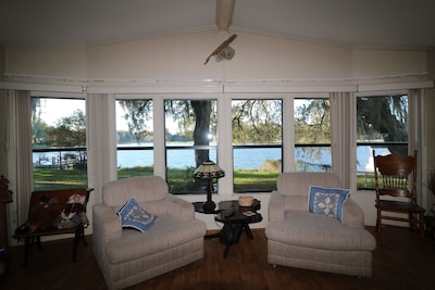 Lakeview from your living room. Water touches the back yard.