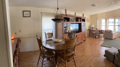 Lakeview from your living room. Water touches the back yard.