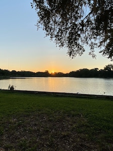 Lakeview from your living room. Water touches the back yard.