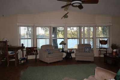 Lakeview from your living room. Water touches the back yard.