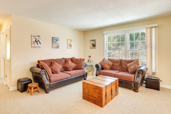 Windham Vacation Rental | 2BR | 1BA | 900 Sq Ft | Stairs Required to Access