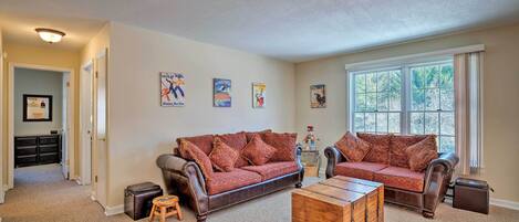 Windham Vacation Rental | 2BR | 1BA | 900 Sq Ft | Stairs Required to Access