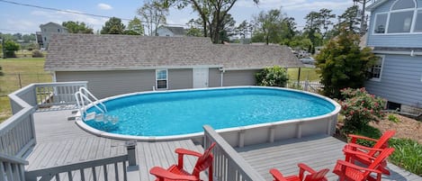 Take a dip in the Pool or lounge on the huge Deck!