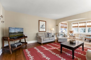 Relax in the spacious Living Area and enjoy Flat Screen Cable TV & Free WiFi.