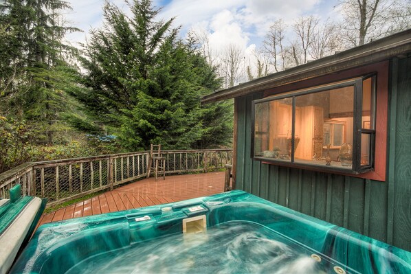 Sparkling spa surrounded by mountains