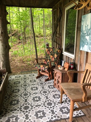 Deck to sit on in the morning and evenings 