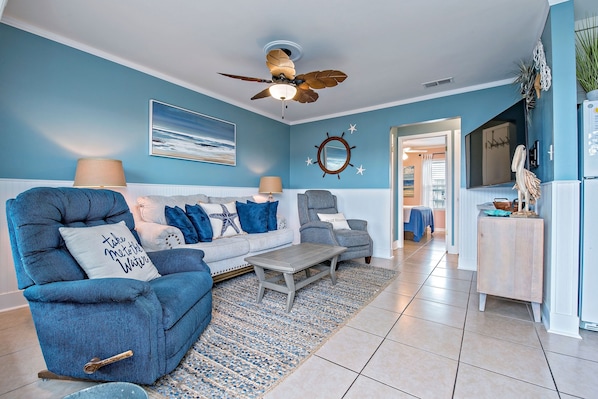 2 recliners, love seat