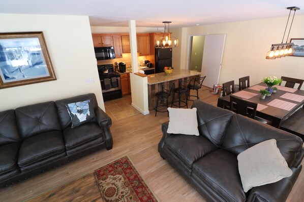 Living room and dining room 