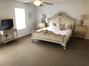 Princess Master with King and jack and Jill bath. Room for cribs and play area.