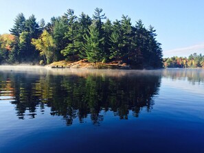 Off the dock is a great swimming area sheltered from passing boats.