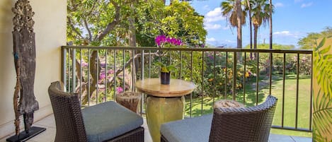 Private Lanai with seating for two