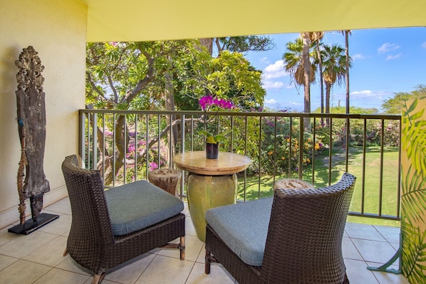 Private Lanai with seating for two