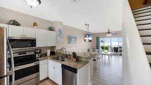 Updated villa overlooking the Atlantic Ocean with granite countertops 