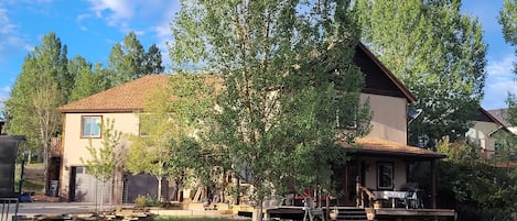 View from the South side of home, apartment is over garage.
