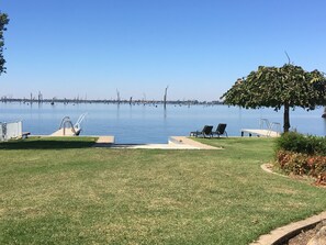 two jetties, Private boat ramp and big front lawn and garden.