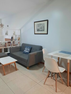 Work table and relaxed sofa