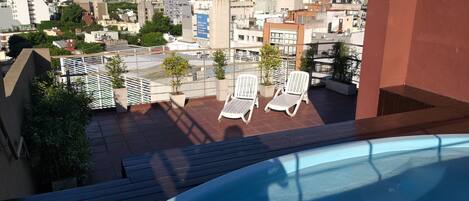 Pool on the terrace.