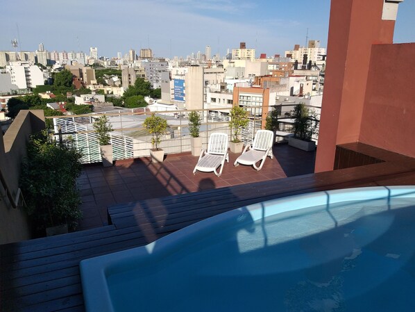 Pool on the terrace.