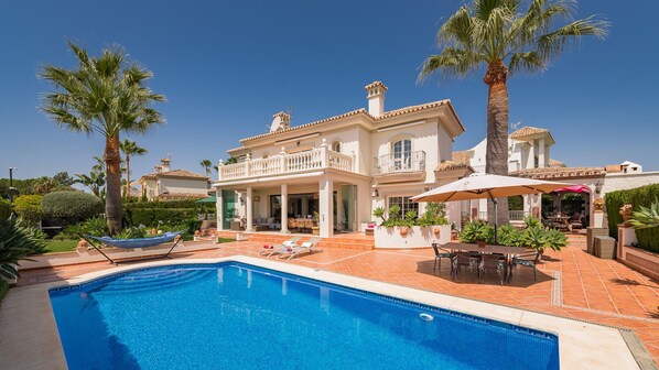 Pool and house view