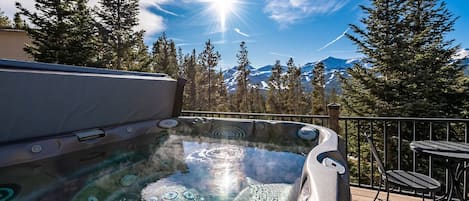 Hot tub off main level