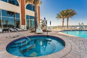 One of the Two Large Hot Tubs with a Soundside View