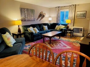 Comfortable living area from dining area