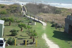 No hiking to the beach when you're staying at Anchor House in Sand Point!