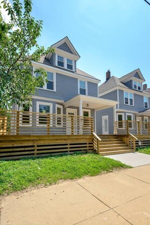 The front view of our property is just as stunning as the interior.
