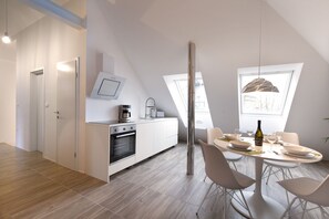 Kitchen and dining area