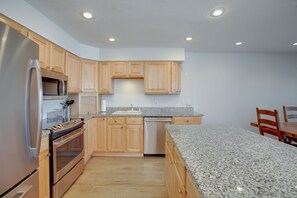 The kitchen has everything you need to cook delicious meals