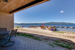 Enjoy summer nights out on the covered, ground level patio