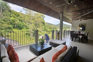 Balcony seating and private open Valley Views