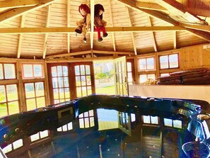 Our pristine hot tub is totally safe to use so you can relax in privacy 