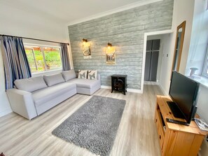 Sea Whisper, The new  living room is lovely, open plan with kitchen and dining 