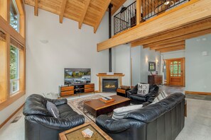 Cozy Propane Fireplace in the living area