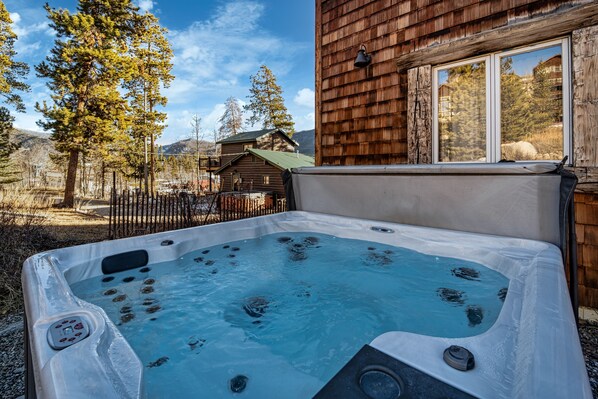 Private Hot Tub perfect for relaxing after long day of play