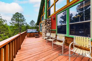 Deck with private hot tub