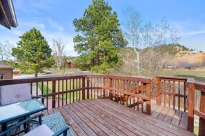 Patio off the master bedroom, with beautiful views of Lookout Mountain. Perfect for morning coffee and enjoying the sunshine!