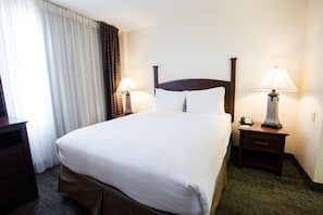 Drift to sleep in a comfortable bed after a wonderful day outside.