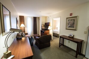 Kick back your feet and relax in the living area.